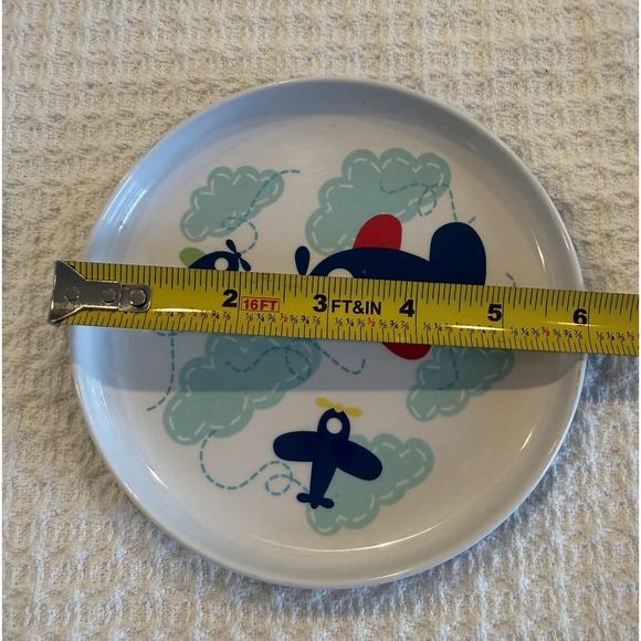 Reed & Barton Child Airplane 2 PC Place Set Melamine Picnic Baby Feeding Retired - Picture 3 of 7